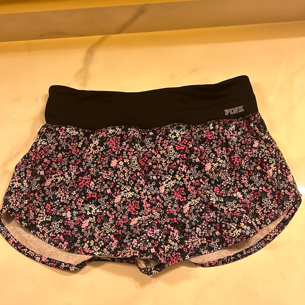 Victoria Secret PINK Flower Workout Shorts- Small, NWOT